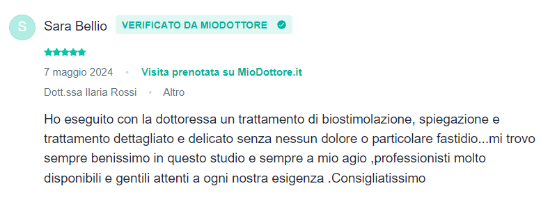 Esperienza di biorivitalizzazione